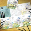 Castle Art Supplies 24 spalvotų pieštukų rinkinys botanikos menui, metalinė dėžutė
