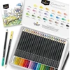 Castle Art Supplies 24 spalvotų pieštukų rinkinys botanikos menui, metalinė dėžutė