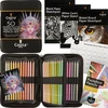 Castle Art Supplies 48 pastelinių pieštukų rinkinys su minkštu dėklu profesionaliems menininkams