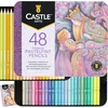 Castle Art Supplies 48 spalvų pastelinių atspalvių pieštukų rinkinys, dėžutė, Pasteltint