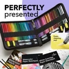 Castle Art Supplies 60 dalių medinių akvarelinių pieštukų rinkinys su priedais, 48 spalvos