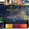 Castle Art Supplies 72 spalvotų aliejinių pieštukų rinkinys aukšto standarto su metaline dėžute