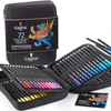 Castle Art Supplies 72 spalvotų pieštukų rinkinys su minkštu grafitu ir užsegamu dėklu CAS-72CPZ