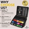 Castle Art Supplies 72 spalvotų pieštukų rinkinys, minkšti grafitai, metalinė dėžutė