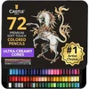 Castle Art Supplies 72 spalvotų pieštukų rinkinys, minkšti grafitai, metalinė dėžutė