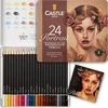Castle Art Supplies akvarelinių pieštukų rinkinys portretams, 24 vnt. spalvoti, speciali dėžutė