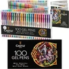 Castle Art Supplies geliniai rašikliai, 100 spalvų, įvairūs efektai, su dėžute, Gel Pens 4336949690