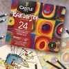 Castle Art Supplies spalvotų pieštukų rinkinys, 24 spalvos, teminis, mediniai, Kandinsky kolekcija, CAS-24CP-THEMED