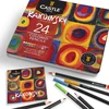 Castle Art Supplies spalvotų pieštukų rinkinys, 24 spalvos, teminis, mediniai, Kandinsky kolekcija, CAS-24CP-THEMED
