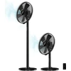 Cecotec EnergySilence 555 išmanusis 2-in-1 grindų ir stalo ventiliatorius, 55 W, 16 colių, nuotolinio valdymo pultas