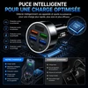 CLARENEL IN MOTION automobilinis įkroviklis su 5 USB jungtimis, PD 30 W ir QC 3.0