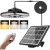 CLV saulės energija maitinama pakabinama LED lempa su nuotolinio valdymo pultu, 30 W, 5000 mAh, 6 režimai, SL-TY01