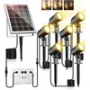 CLY lauko saulės LED šviestuvas, šilta balta šviesa, 6000 mAh, 6 režimai, IP66, 25 × 19 × 10 cm