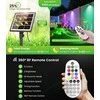 CLY saulės energija maitinamas RGB LED lauko prožektorius su nuotoliniu valdymu, 10 spalvų, IP66