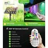 CLY saulės energija maitinamas RGB LED reflektorius, IP66, 10 spalvų, 6 ryškumo lygiai, su nuotoliniu valdymu