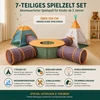 COIL vaikiškas 7 viename žaidimų palapinių rinkinys su 2 tuneliais, 5 x 1.12 x 1.35 m