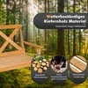 COSTWAY pakabinamas sodo suolas iš natūralios pušies medienos, 2 vietų, 134 × 60 × 65 cm, iki 240 kg, NP10961BN-GM