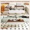 COSTWAY reguliuojamo aukščio kavos staliukas su pakeliamu stalviršiu ir paslėptomis lentynomis, 111 × 48 × 40–53,5 cm, riešutmedžio spalvos