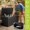 COSTWAY sodo dėžė 300 l, atspari orui, HDPE plastikas, 114 × 55 × 61 cm, ZB34073DE