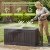 COSTWAY sodo dėžė 300 l, atspari orui, HDPE plastikas, 114 × 55 × 61 cm, ZB34073DE