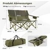 COSTWAY sulankstoma kempingo kėdė dviem su reguliuojamais porankiais ir nešiojimo krepšiu, 272 kg apkrova, ZB34322DE
