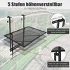 COSTWAY sulankstomas pakabinamas balkono staliukas, metalinis, 5 aukščio lygiai, 60,5 × 40,5 cm, 20 kg