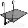 COSTWAY sulankstomas pakabinamas balkono staliukas, metalinis, 5 aukščio lygiai, 60,5 × 40,5 cm, 20 kg