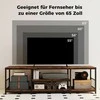 COSTWAY TV staliukas su metaline rėmu, atviromis lentynomis, 150 × 40 × 45 cm, rudas