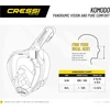 Cressi pilno veido nardymo kaukė Komodo 180° panorama CO2 saugi anti-rasa silikoninė juoda S/M