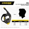 Cressi pilno veido nardymo kaukė su sauso oro sistema ir silikoniniu sandarikliu Bali XDT085055