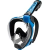 Cressi viso veido nardymo kaukė su vamzdeliu, silikonas, polikarbonato lęšis, S/M, juoda/mėlyna, XDT005020