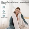 CURECURE elektrinė šildoma flanelinė antklodė 130 × 180 cm, 6 temperatūros lygiai, ETGL-HB1613EU-FL-QGR