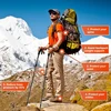 CYJJYZ sulankstomos reguliuojamos trekingo ir nordic walking lazdos, aliuminio, 108-135 cm, 2 vnt.