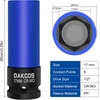 DAKCOS smūginė galvutė ratų veržlėms 17 mm, 1/2 col., 85 mm KSS17