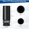 DAKCOS smūginė galvutė ratų veržlėms 22 mm, 1/2 col., 85 mm KSS22