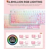 DAREU belaidė mechaninė klaviatūra Bluetooth 5.1, 2,4 GHz, RGB EK98Pro