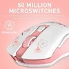 DAREU EM901X-PK belaidė žaidimų pelė, 12000 DPI, 1000 Hz, rožinė, su įkrovimo stotele