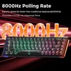 DAREU mechaninė žaidimų klaviatūra su Hall Effect jungikliais, 8000 Hz, COOL68-BK