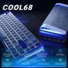 DAREU žaidimų klaviatūra COOL68-BW, 68 klavišai, magnetiniai jungikliai, 8000 Hz