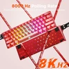 DAREU žaidimų klaviatūra su Hall efekto jungikliais, 8 kHz, 61 klavišas, COOL60-RD