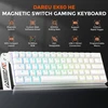 DAREU žaidimų klaviatūra su Hall efekto jungikliais, 60 %, 8000 Hz, EK60 HE-WH