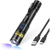 DARKBEAM dviguba UV LED žibintuvėlis 365nm ir 395nm, įkraunamas, 10 W, IPX4, A900