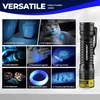 DARKBEAM UV LED žibintuvėlis 365nm, 10 W, USB-C, filtruota šviesa, įkraunamas, V82