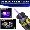 DARKBEAM UV LED žibintuvėlis 365nm, 10 W, USB-C, filtruota šviesa, įkraunamas, V82