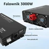 DATOUBOSS automobilinis grynosios sinusoidės įtampos keitiklis 12 V į 230 V, 3000 W, 12V 3000W EU