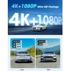 DDPAI automobilinis vaizdo registratorius Z60 Pro, 4K + 1080p, STARVIS 2, Wi-Fi, GPS