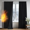 Deconovo juodos 100% užtamsinančios užuolaidos su susiuvimo juostele, 140 × 200 cm, 2 vnt., poliesteris