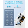 decqle universalus kelioninis maitinimo adapteris su 2 USB-C PD 20 W ir USB-A, DQZ9