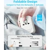 decqle universalus kelioninis maitinimo adapteris su 2 USB-C PD 20 W ir USB-A, DQZ9