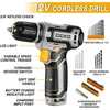 DEKO akumuliatorinių įrankių rinkinys su 12 V suktuvu ir 133 priedais DKMT133-new